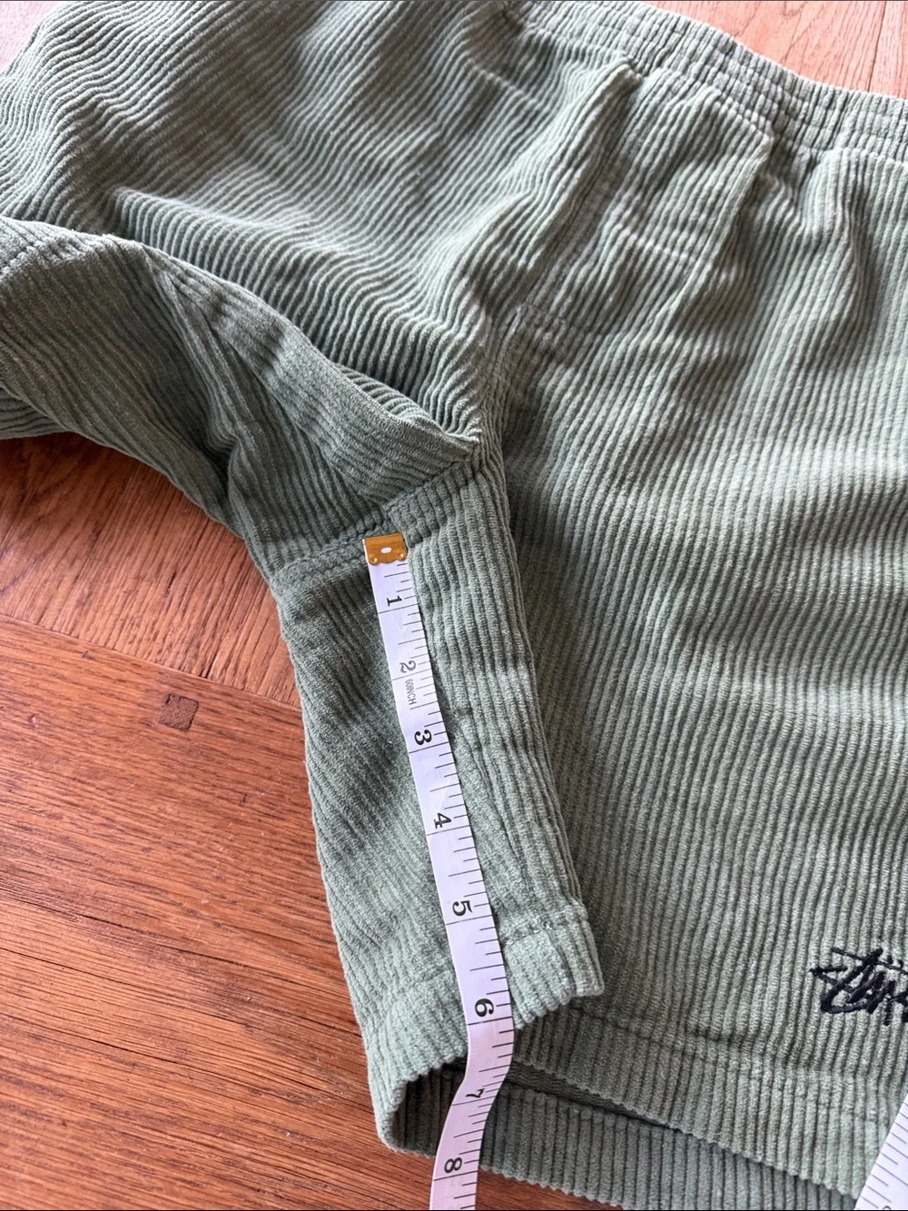 Stussy Corduroy Shorts in Sage Green Size 30 Rare!